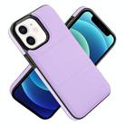 For iPhone 12 mini Tri-fold Holder Leather Phone Case with Card Slot(Light Purple) - 2