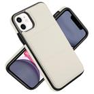For iPhone 11 Tri-fold Holder Leather Phone Case with Card Slot(White) - 2