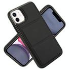 For iPhone 11 Tri-fold Holder Leather Phone Case with Card Slot(Black) - 2