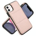 For iPhone 11 Tri-fold Holder Leather Phone Case with Card Slot(Rose Gold) - 2