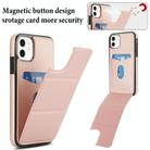 For iPhone 11 Tri-fold Holder Leather Phone Case with Card Slot(Rose Gold) - 3