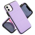 For iPhone 11 Tri-fold Holder Leather Phone Case with Card Slot(Light Purple) - 2