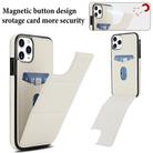 For iPhone 11 Pro Tri-fold Holder Leather Phone Case with Card Slot(White) - 3