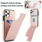 For iPhone 11 Pro Tri-fold Holder Leather Phone Case with Card Slot(Rose Gold) - 3