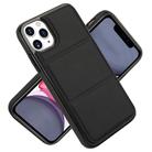 For iPhone 11 Pro Max Tri-fold Holder Leather Phone Case with Card Slot(Black) - 2