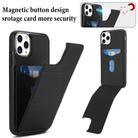 For iPhone 11 Pro Max Tri-fold Holder Leather Phone Case with Card Slot(Black) - 3