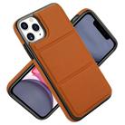 For iPhone 11 Pro Max Tri-fold Holder Leather Phone Case with Card Slot(Brown) - 2