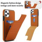 For iPhone 11 Pro Max Tri-fold Holder Leather Phone Case with Card Slot(Brown) - 3