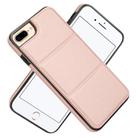 For iPhone 8 Plus / 7 Plus Tri-fold Holder Leather Phone Case with Card Slot(Rose Gold) - 2