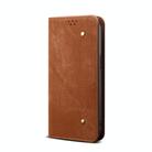 For Realme 14 Pro+ Global Denim Texture Casual Style Horizontal Flip Leather Case(Brown) - 2