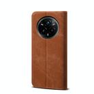 For Realme 14 Pro+ Global Denim Texture Casual Style Horizontal Flip Leather Case(Brown) - 3