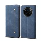 For Realme 14 Pro Global Denim Texture Casual Style Horizontal Flip Leather Case(Blue) - 1