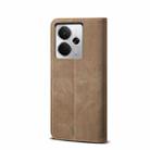 For Realme 14 5G Global Denim Texture Casual Style Horizontal Flip Leather Case(Khaki) - 3