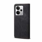For Realme 14 5G Global Denim Texture Casual Style Horizontal Flip Leather Case(Black) - 3