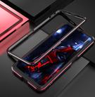 For OPPO Realme X50 5G Aluminum Alloy Shockproof Protective Bumper Frame(Black Red) - 2