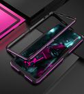 For OPPO Realme X50 5G Aluminum Alloy Shockproof Protective Bumper Frame(Black Purple) - 2