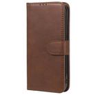 For iPhone 12 / 12 Pro 2 in 1 Solid Color Detachable PU Leather Case with Card Slots & Magnetic Holder & Photo Frame & Wallet & Strap(Brown) - 2