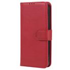 For iPhone 12 / 12 Pro 2 in 1 Solid Color Detachable PU Leather Case with Card Slots & Magnetic Holder & Photo Frame & Wallet & Strap(Red) - 1