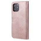 For iPhone 12 / 12 Pro 2 in 1 Solid Color Detachable PU Leather Case with Card Slots & Magnetic Holder & Photo Frame & Wallet & Strap(Rose Gold) - 2