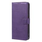 For iPhone 12 Pro Max 2 in 1 Solid Color Detachable PU Leather Case with Card Slots & Magnetic Holder & Photo Frame & Wallet & Strap(Purple) - 2