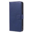 For iPhone 12 Pro Max 2 in 1 Solid Color Detachable PU Leather Case with Card Slots & Magnetic Holder & Photo Frame & Wallet & Strap(Blue) - 2