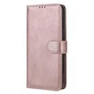 For iPhone 12 Pro Max 2 in 1 Solid Color Detachable PU Leather Case with Card Slots & Magnetic Holder & Photo Frame & Wallet & Strap(Rose Gold) - 2