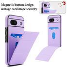 For Google Pixel 8a Tri-fold Holder Leather Phone Case with Card Slot(Light Purple) - 3