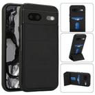 For Google Pixel 8 Tri-fold Holder Leather Phone Case with Card Slot(Black) - 1