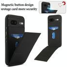 For Google Pixel 8 Tri-fold Holder Leather Phone Case with Card Slot(Black) - 3