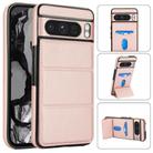 For Google Pixel 8 Pro Tri-fold Holder Leather Phone Case with Card Slot(Rose Gold) - 1