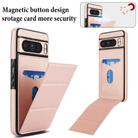 For Google Pixel 8 Pro Tri-fold Holder Leather Phone Case with Card Slot(Rose Gold) - 3