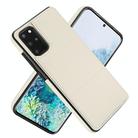 For Samsung Galaxy S20 Tri-fold Holder Leather Phone Case with Card Slot(White) - 2