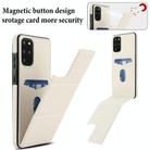 For Samsung Galaxy S20 Tri-fold Holder Leather Phone Case with Card Slot(White) - 3