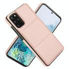 For Samsung Galaxy S20 Tri-fold Holder Leather Phone Case with Card Slot(Rose Gold) - 2