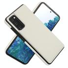 For Samsung Galaxy S20 FE Tri-fold Holder Leather Phone Case with Card Slot(White) - 2