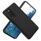 For Samsung Galaxy S20 FE Tri-fold Holder Leather Phone Case with Card Slot(Black) - 2