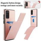 For Samsung Galaxy S20 FE Tri-fold Holder Leather Phone Case with Card Slot(Rose Gold) - 3