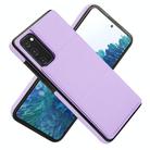 For Samsung Galaxy S20 FE Tri-fold Holder Leather Phone Case with Card Slot(Light Purple) - 2