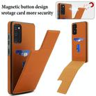 For Samsung Galaxy S20 FE Tri-fold Holder Leather Phone Case with Card Slot(Brown) - 3