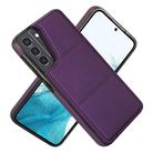 For Samsung Galaxy S21+ 5G Tri-fold Holder Leather Phone Case with Card Slot(Dark Purple) - 2