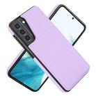 For Samsung Galaxy S21+ 5G Tri-fold Holder Leather Phone Case with Card Slot(Light Purple) - 2
