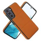 For Samsung Galaxy S21+ 5G Tri-fold Holder Leather Phone Case with Card Slot(Brown) - 2
