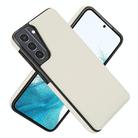 For Samsung Galaxy S21 5G Tri-fold Holder Leather Phone Case with Card Slot(White) - 2