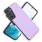 For Samsung Galaxy S21 5G Tri-fold Holder Leather Phone Case with Card Slot(Light Purple) - 2