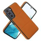 For Samsung Galaxy S21 5G Tri-fold Holder Leather Phone Case with Card Slot(Brown) - 2