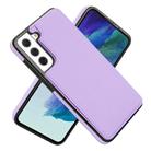 For Samsung Galaxy S21 FE 5G Tri-fold Holder Leather Phone Case with Card Slot(Light Purple) - 2