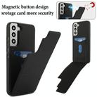 For Samsung Galaxy S22 5G Tri-fold Holder Leather Phone Case with Card Slot(Black) - 3