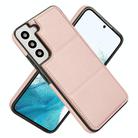 For Samsung Galaxy S22 5G Tri-fold Holder Leather Phone Case with Card Slot(Rose Gold) - 2