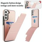 For Samsung Galaxy S22 5G Tri-fold Holder Leather Phone Case with Card Slot(Rose Gold) - 3