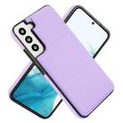 For Samsung Galaxy S22 5G Tri-fold Holder Leather Phone Case with Card Slot(Light Purple) - 2